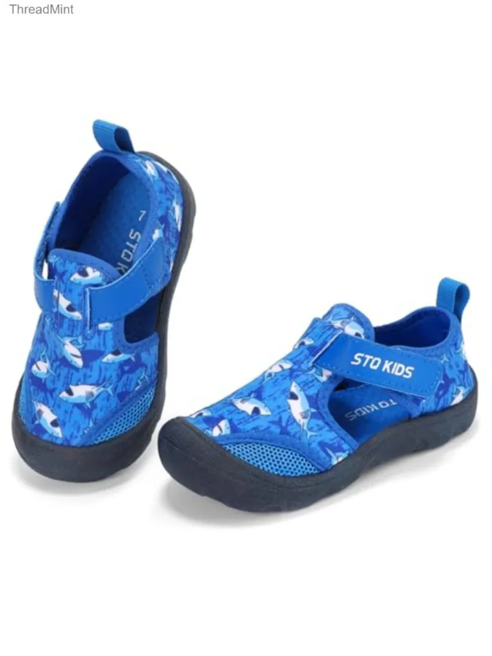 Toddler Kids Quick-Dry Water Shoes with Toe Cap, Hook & Loop Closure